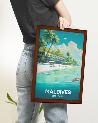 Azure Maldives [BREATHE] Art-Poster