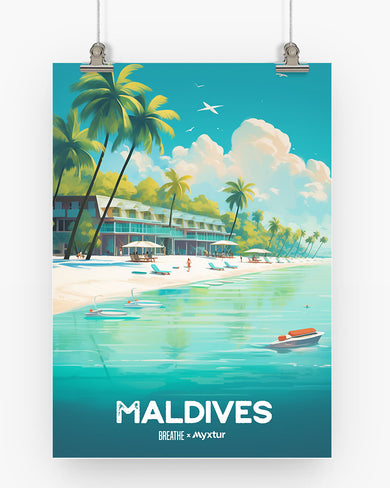 Azure Maldives [BREATHE] Art-Poster
