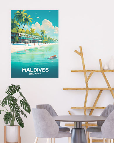Azure Maldives [BREATHE] Art-Poster