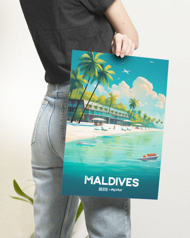 Azure Maldives [BREATHE] Art-Poster