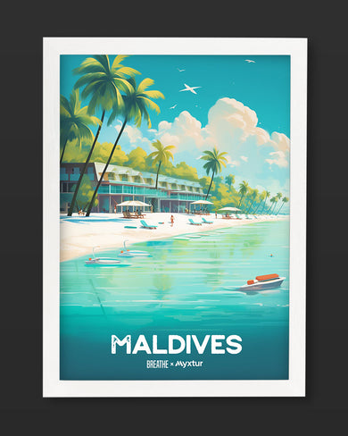 Azure Maldives [BREATHE] Art-Poster