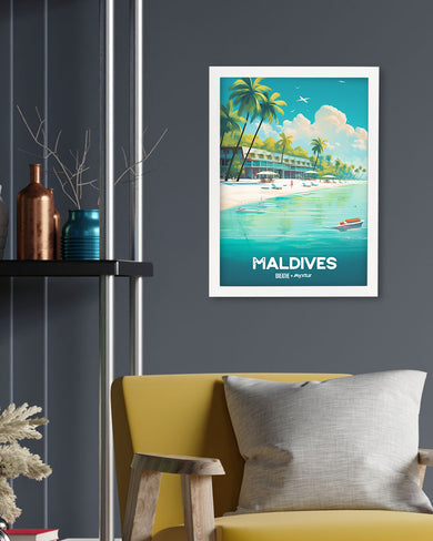 Azure Maldives [BREATHE] Art-Poster