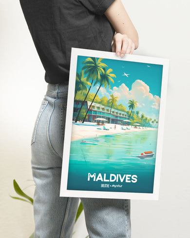 Azure Maldives [BREATHE] Art-Poster