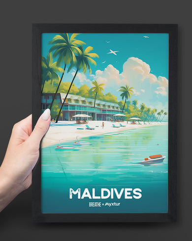 Azure Maldives [BREATHE] Art-Poster