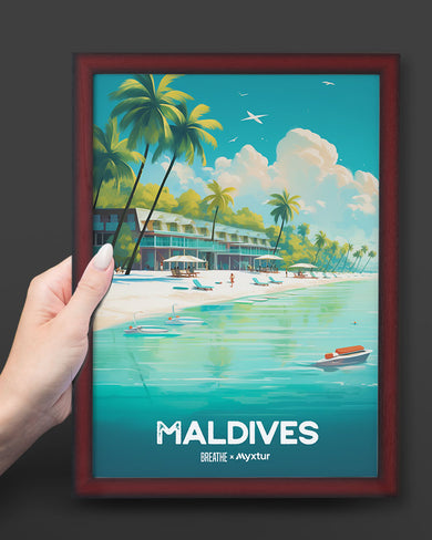 Azure Maldives [BREATHE] Art-Poster