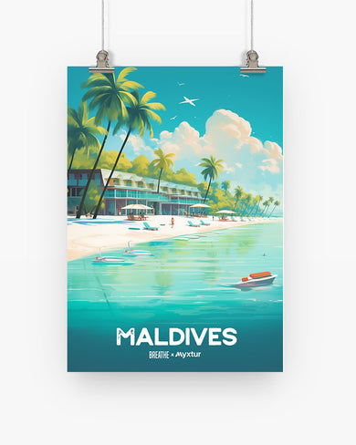 Azure Maldives [BREATHE] Art-Poster