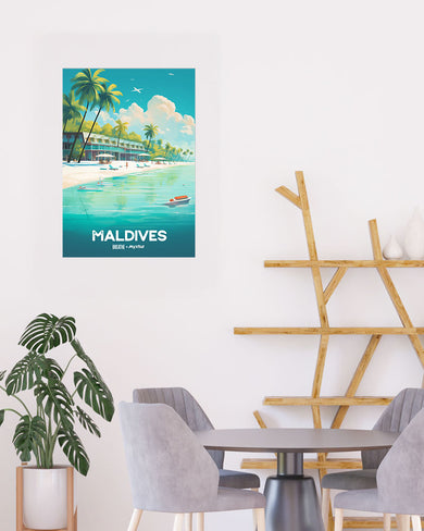Azure Maldives [BREATHE] Art-Poster