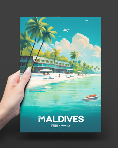 Azure Maldives [BREATHE] Art-Poster