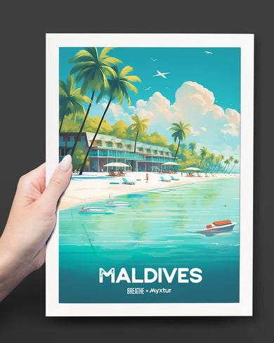 Azure Maldives [BREATHE] Art-Poster
