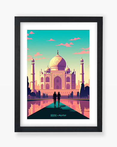 Taj Mahal Embrace [BREATHE] Art-Poster
