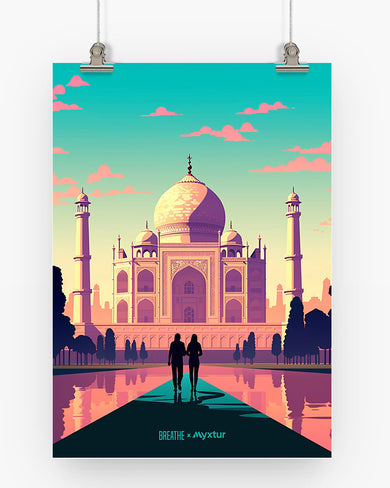 Taj Mahal Embrace [BREATHE] Art-Poster