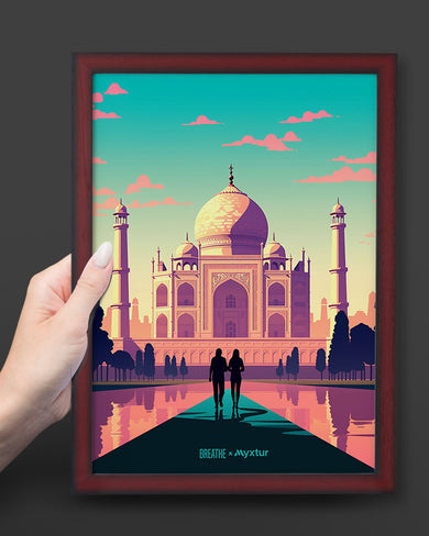 Taj Mahal Embrace [BREATHE] Art-Poster