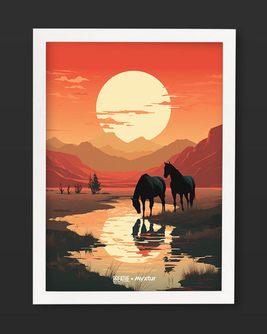 Horses by the Brook [BREATHE] Art-Poster