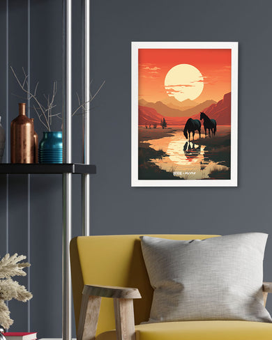 Horses by the Brook [BREATHE] Art-Poster