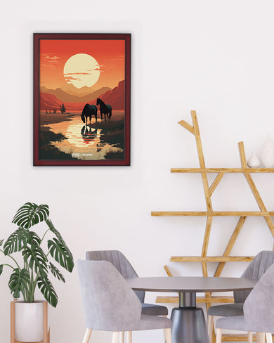 Horses by the Brook [BREATHE] Art-Poster