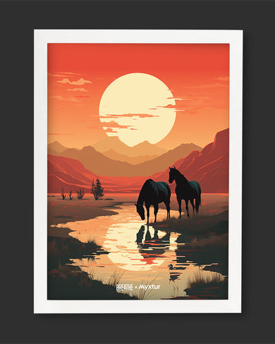 Horses by the Brook [BREATHE] Art-Poster