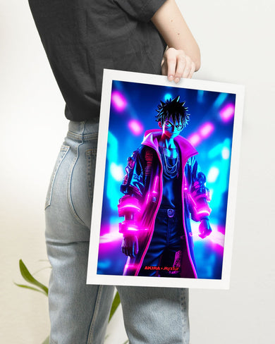 One Piece-Neon Luffy [AKIRA] Art-Poster