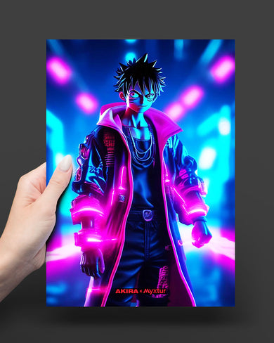 One Piece-Neon Luffy [AKIRA] Art-Poster