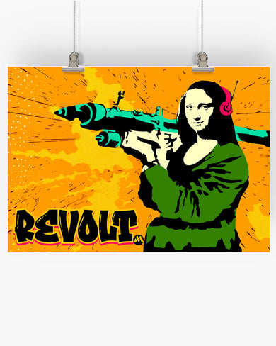 When Mona Lisa Revolts Art-Poster