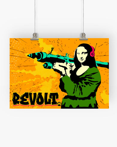 When Mona Lisa Revolts Art-Poster