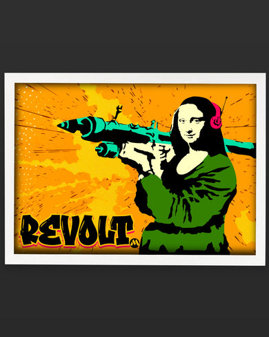 When Mona Lisa Revolts Art-Poster