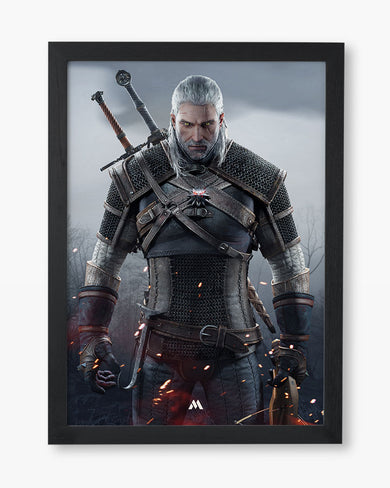 Witcher-White Wolf Art-Poster