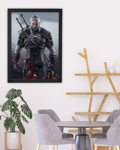 Witcher-White Wolf Art-Poster