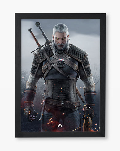 Witcher-White Wolf Art-Poster