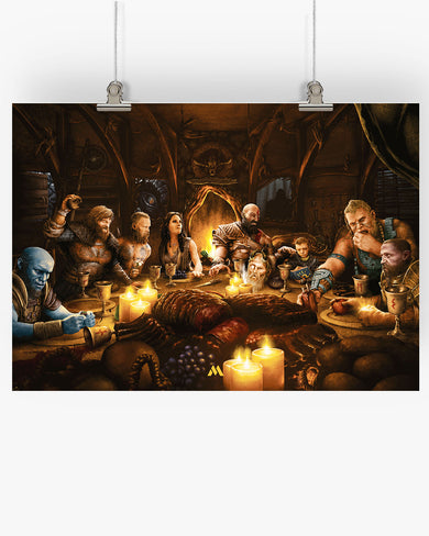 God of War-Last Supper Remake Art-Poster