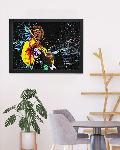 Jimi Hendrix Abstraction Art-Poster