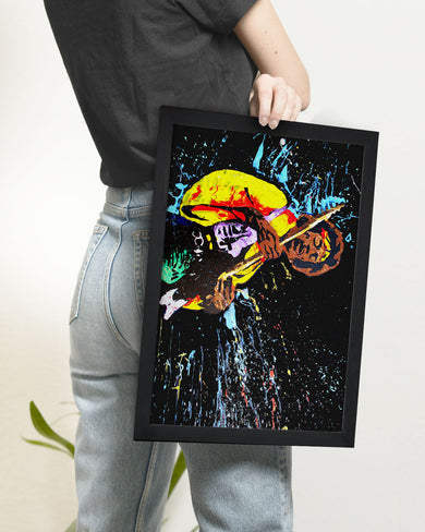 Jimi Hendrix Abstraction Art-Poster