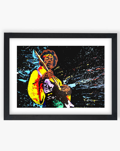 Jimi Hendrix Abstraction Art-Poster