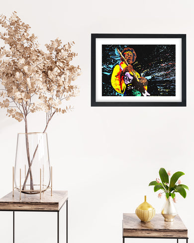 Jimi Hendrix Abstraction Art-Poster