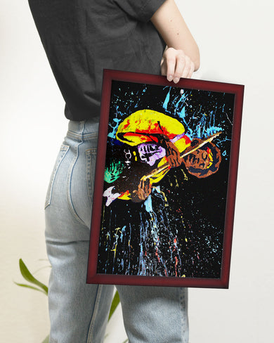 Jimi Hendrix Abstraction Art-Poster