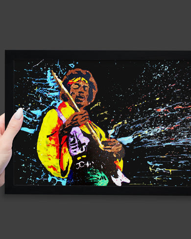 Jimi Hendrix Abstraction Art-Poster