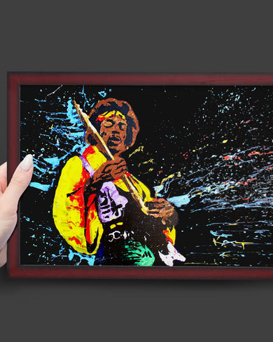 Jimi Hendrix Abstraction Art-Poster