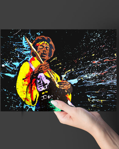 Jimi Hendrix Abstraction Art-Poster