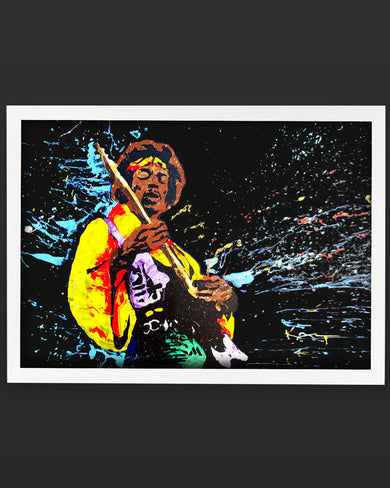 Jimi Hendrix Abstraction Art-Poster