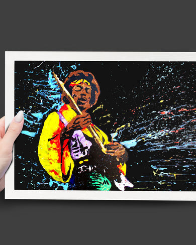 Jimi Hendrix Abstraction Art-Poster