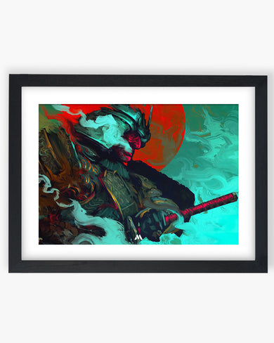 Samurai Fantasy Art-Katana Carnage Art-Poster