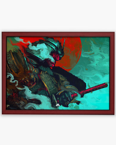 Samurai Fantasy Art-Katana Carnage Art-Poster