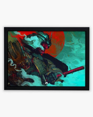 Samurai Fantasy Art-Katana Carnage Art-Poster