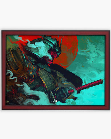 Samurai Fantasy Art-Katana Carnage Art-Poster