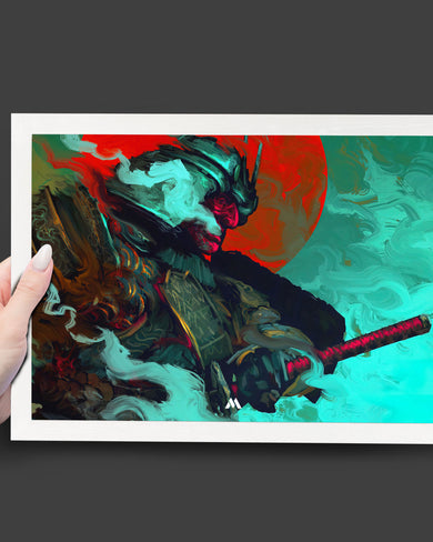 Samurai Fantasy Art-Katana Carnage Art-Poster