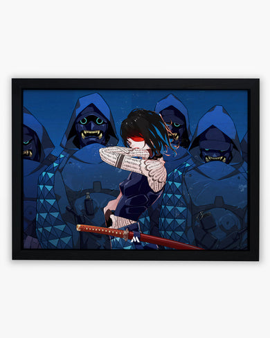 Ninja Oni Masked Maiden Art-Poster