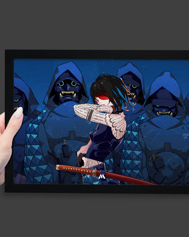 Ninja Oni Masked Maiden Art-Poster