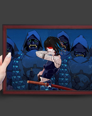 Ninja Oni Masked Maiden Art-Poster