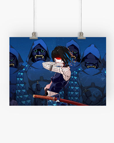 Ninja Oni Masked Maiden Art-Poster