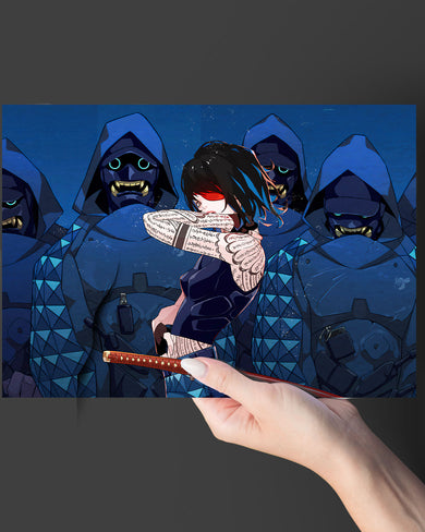 Ninja Oni Masked Maiden Art-Poster