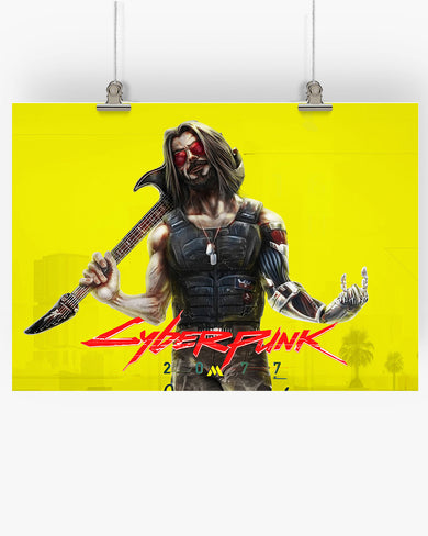 Cyberpunk 2077-Johnny Silverhand Art-Poster